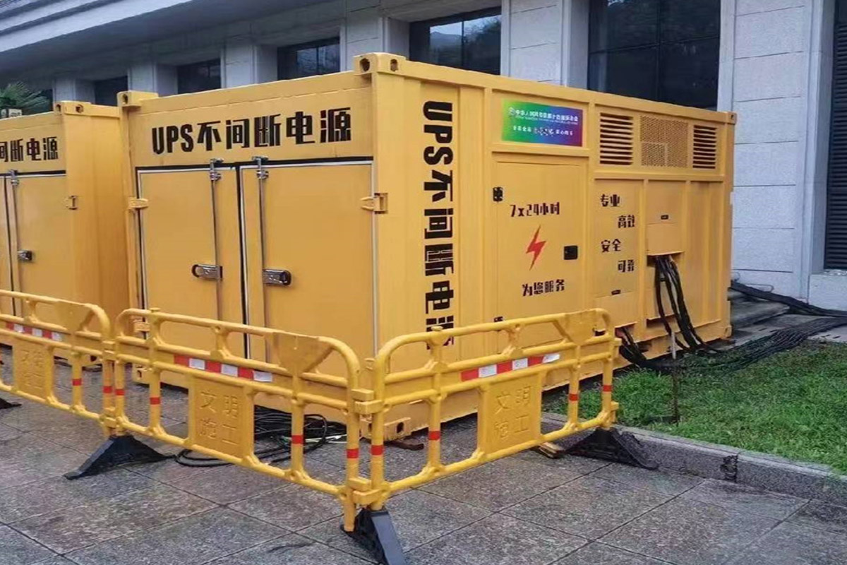 珲春发电机租赁施工现场