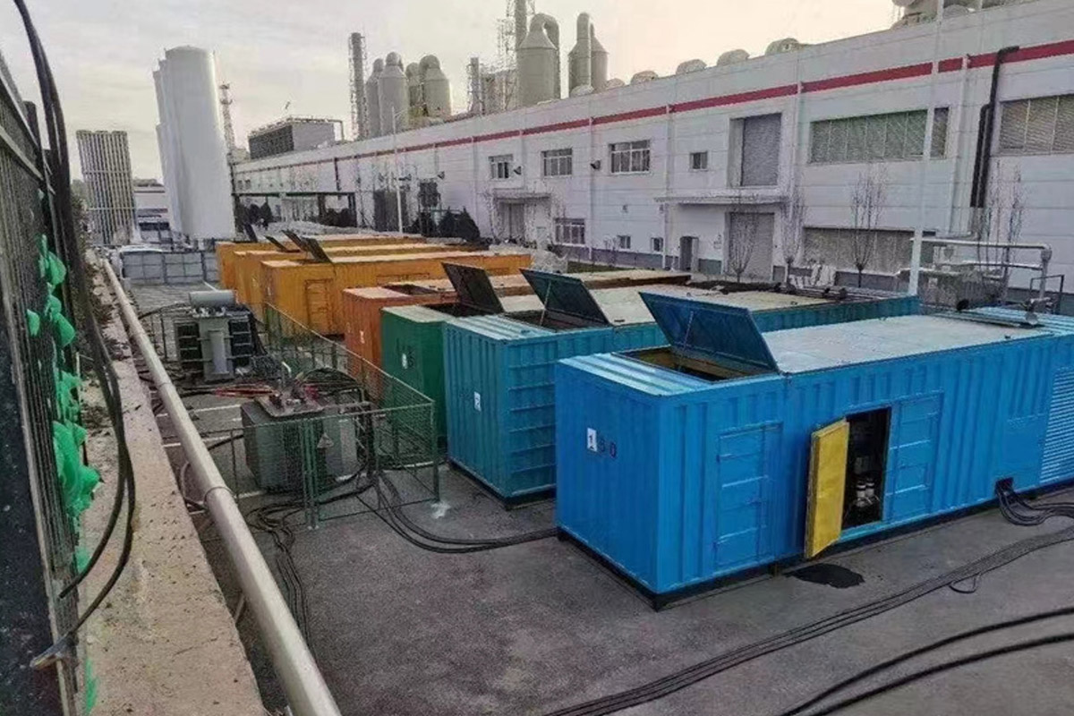 珲春发电机租赁施工现场